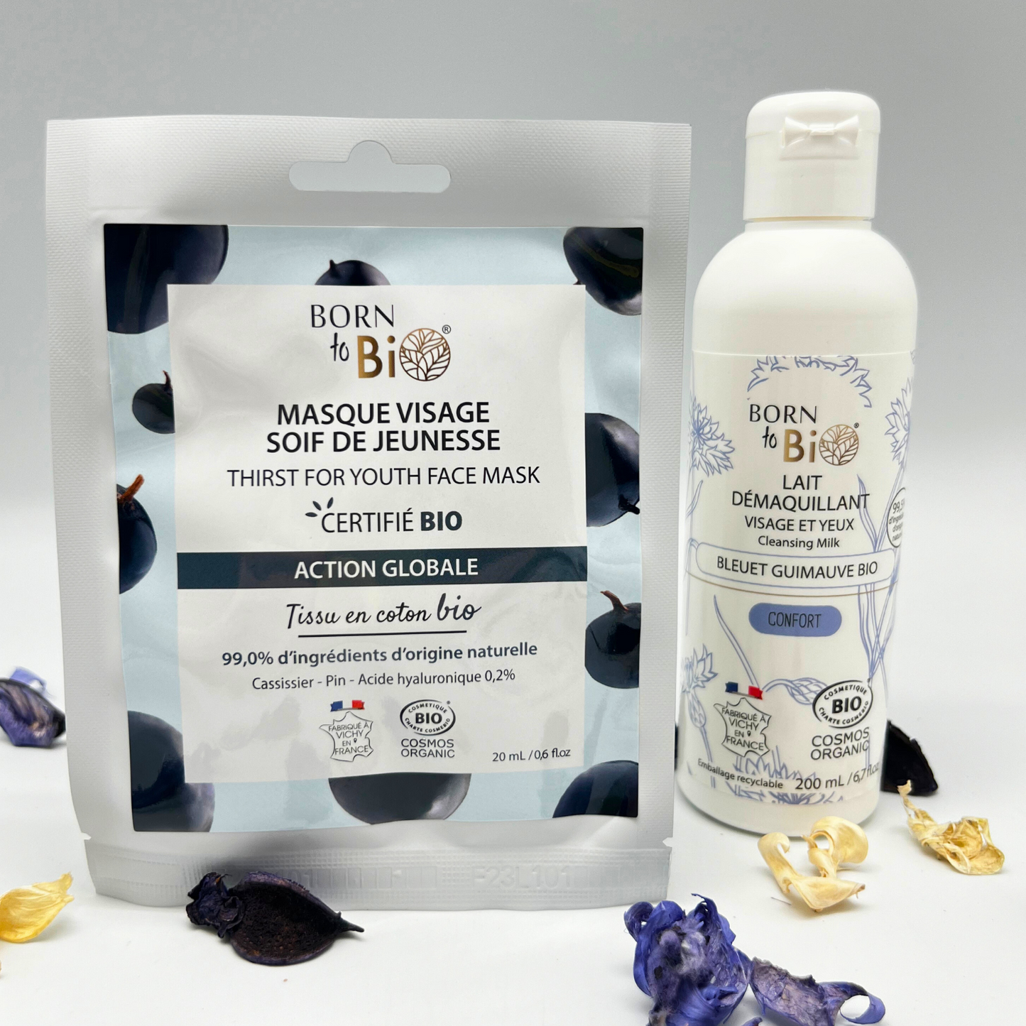 Soif de Jeunesse face mask in cotton - Certified Organic