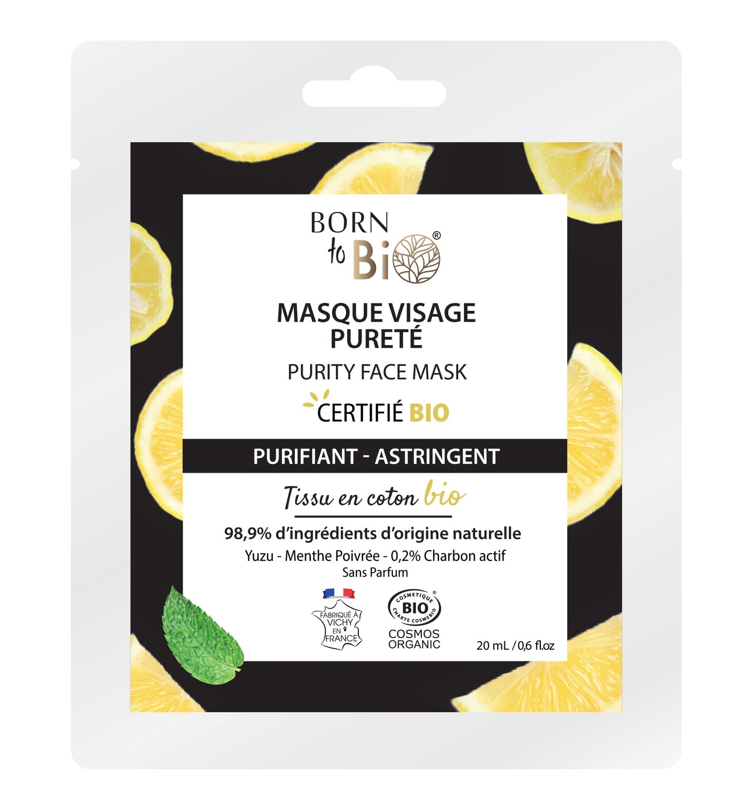 Purity cotton face mask - Certified Organic